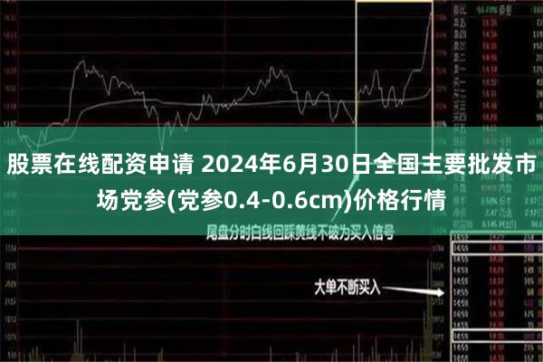 股票在线配资申请 2024年6月30日全国主要批发市场党参(党参0.4-0.6cm)价格行情